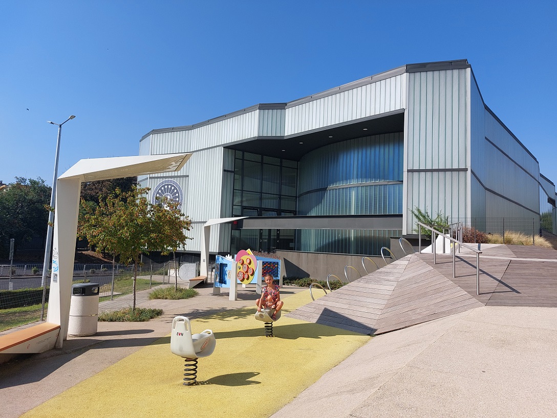 Foto en casco histórico de Plovdiv, basilica paleocristiana romana, Bulgaria