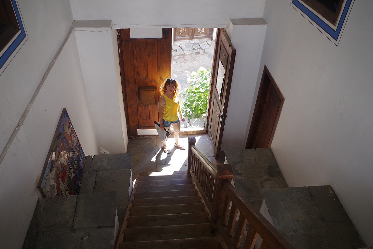 Foto en casco histórico de Plovdiv, casa Stambolyan, Bulgaria