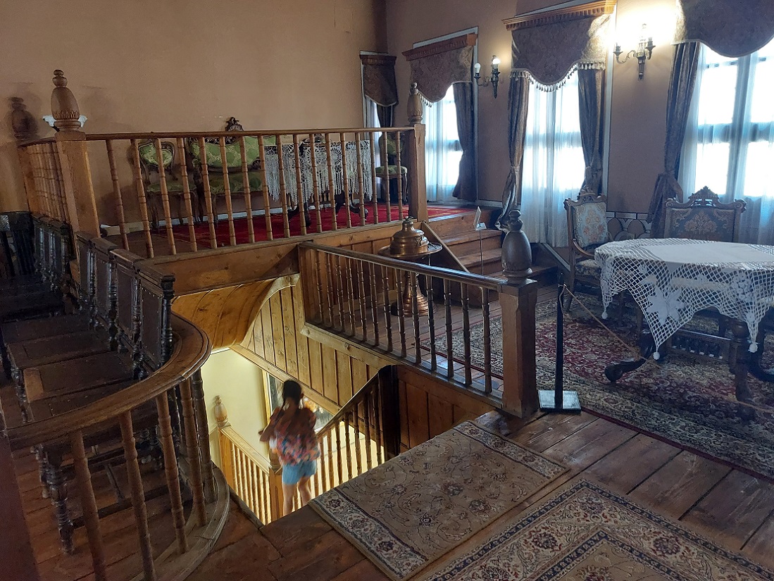 Foto en casco histórico de Plovdiv, casa Balabanov, Bulgaria