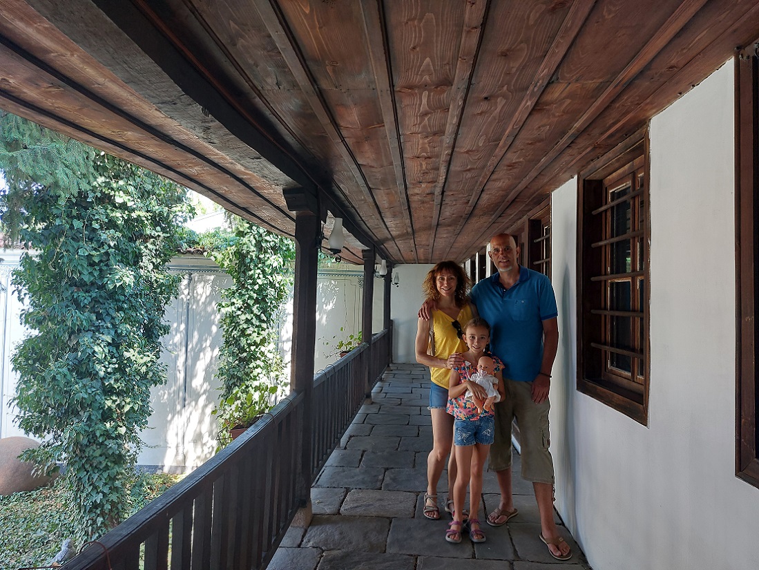 Foto en casco histórico de Plovdiv, casa Balabanov, Bulgaria
