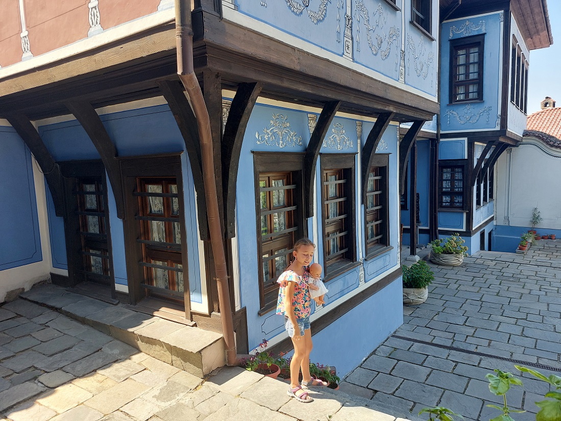 Foto en casco histórico de Plovdiv, casa Hindliyan, Bulgaria