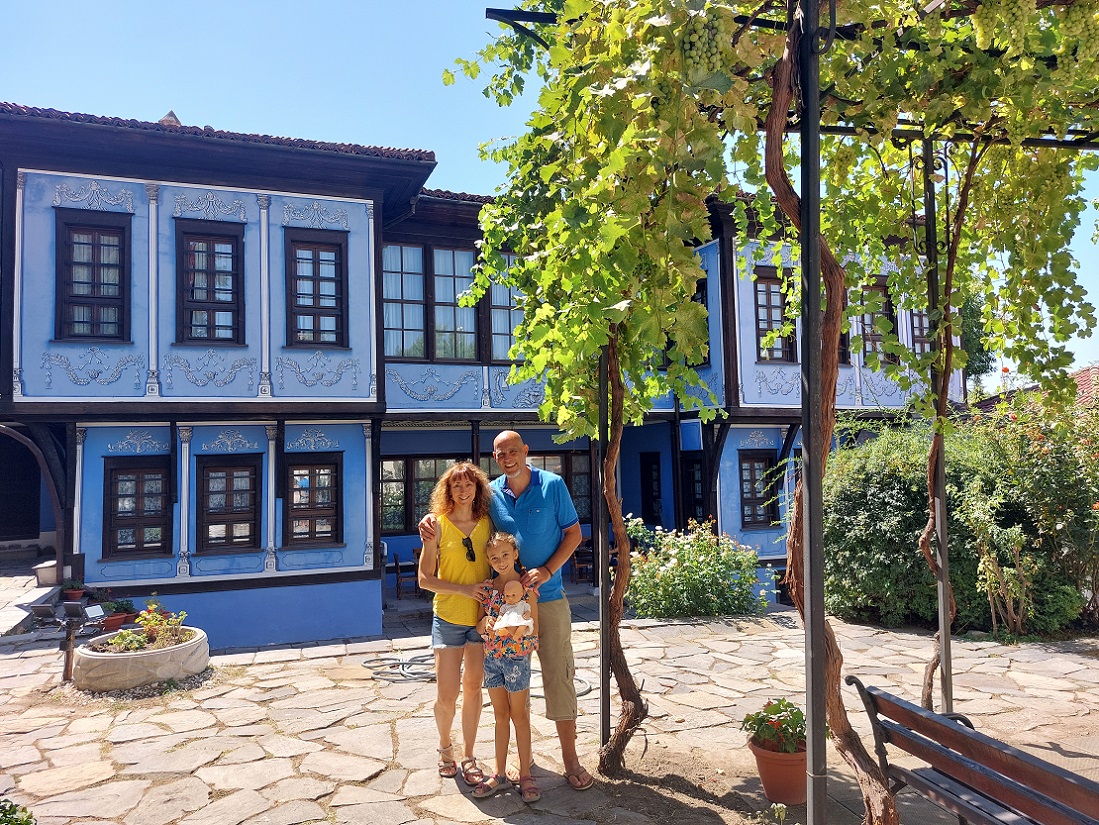 Foto en casco histórico de Plovdiv, casa Hindliyan, Bulgaria