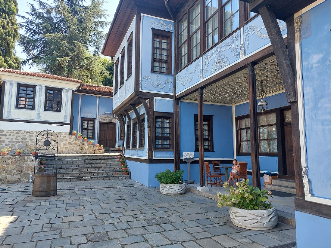 Foto en casco histórico de Plovdiv, casa Hindliyan, Bulgaria