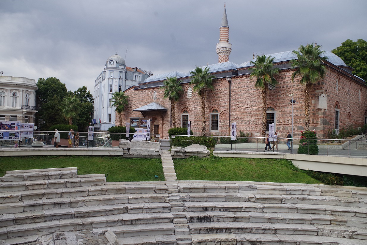 Foto casco histórico de Plovdiv, estadio romano, Bulgaria
