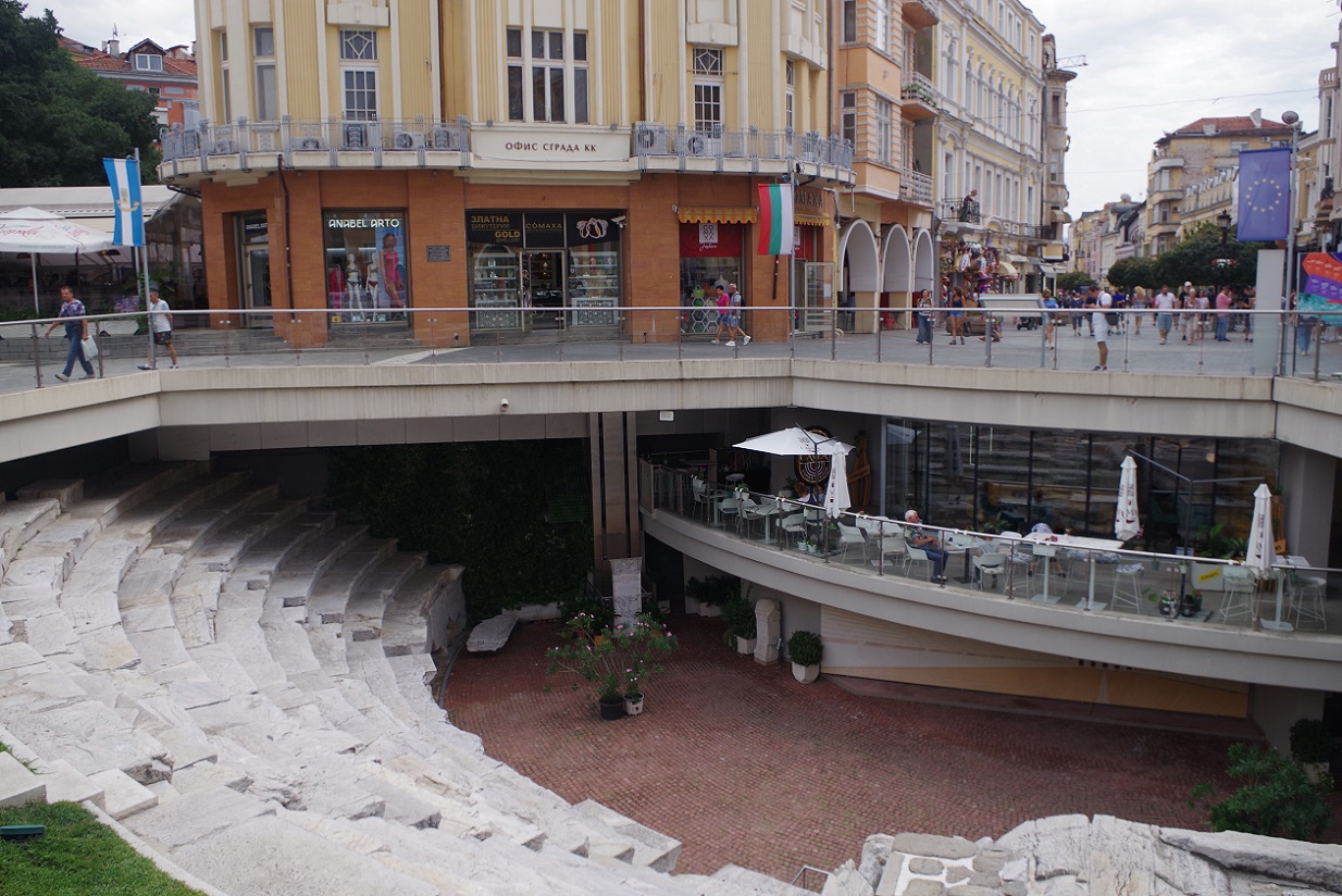 Foto casco histórico de Plovdiv, estadio romano, Bulgaria