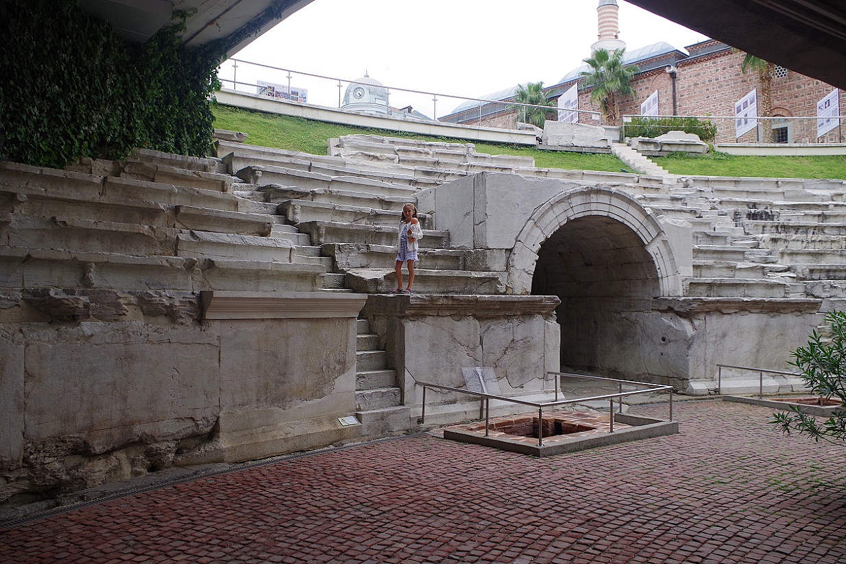 Foto casco histórico de Plovdiv, estadio romano, Bulgaria