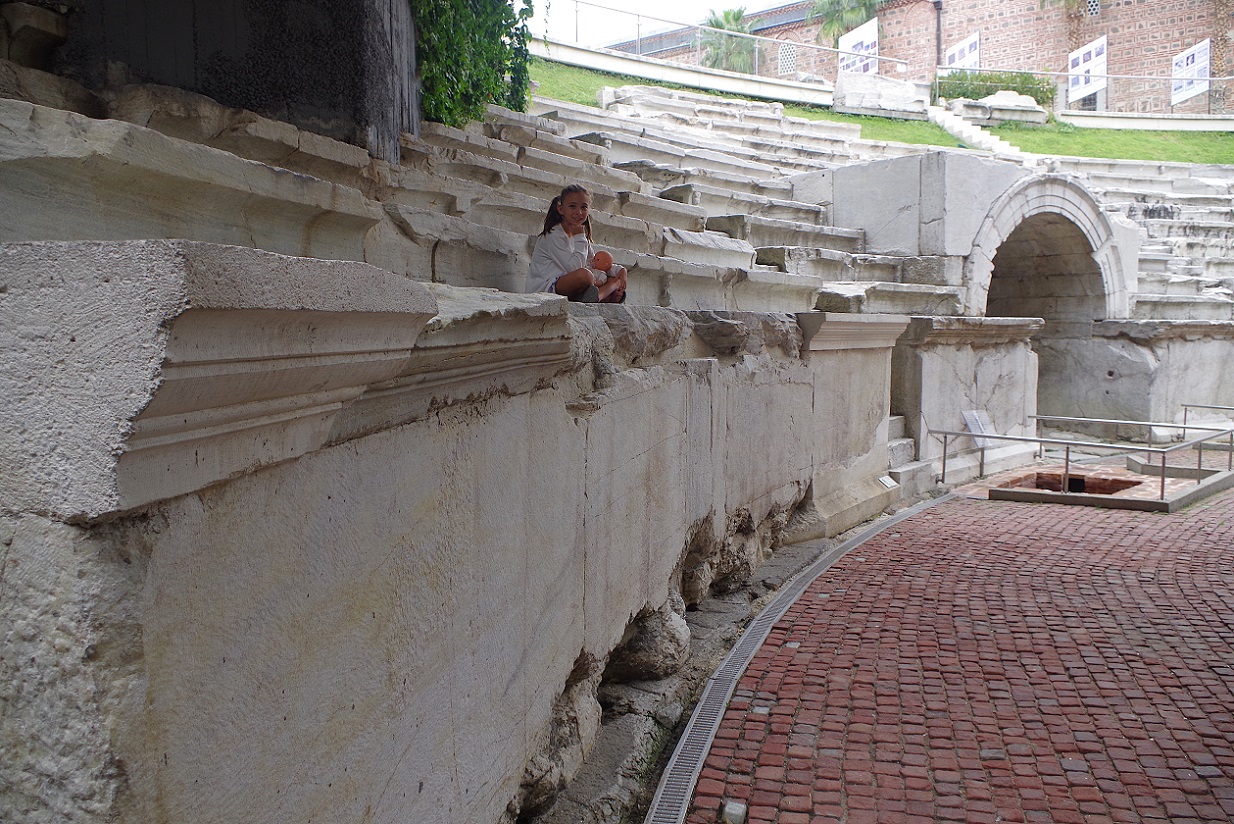 Foto casco histórico de Plovdiv, estadio romano, Bulgaria