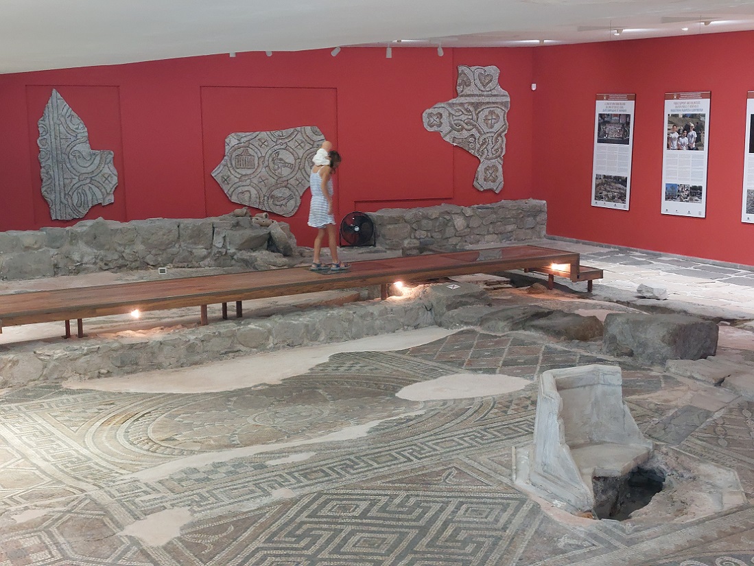 Foto casco histórico de Plovdiv, villa romana Irene, mosaicos romanos, Bulgaria