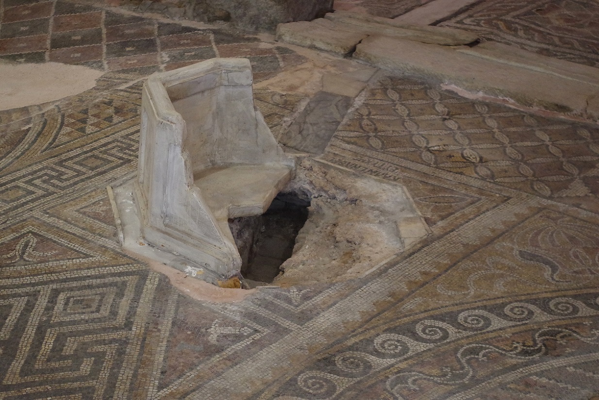 Foto casco histórico de Plovdiv, villa romana Irene, mosaicos romanos, Bulgaria
