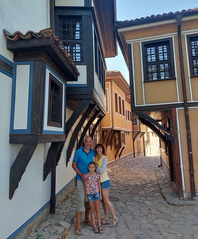 Foto en casco histórico de Plovdiv, calle Saborna, Bulgaria