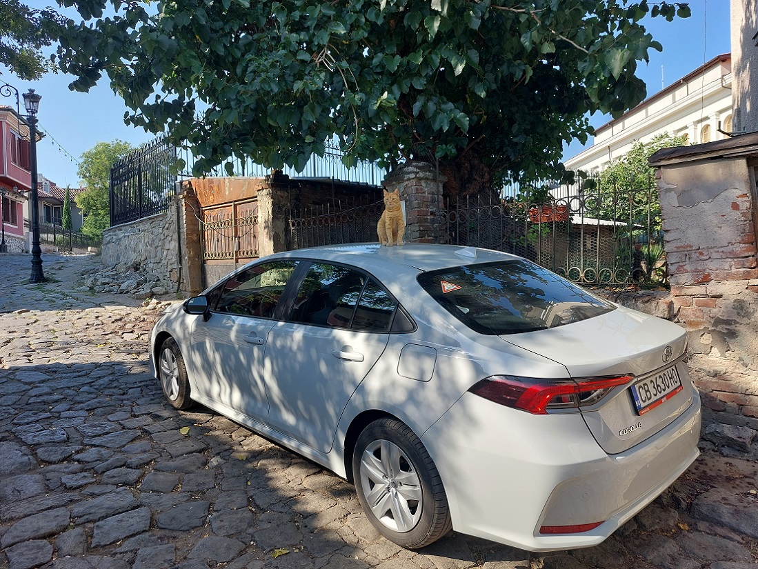 Foto en casco histórico de Plovdiv, calle Saborna, Bulgaria